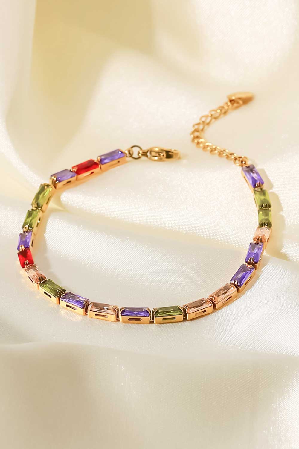 Gemma, Multicolored Cubic Zirconia Bracelet 18k gold plated