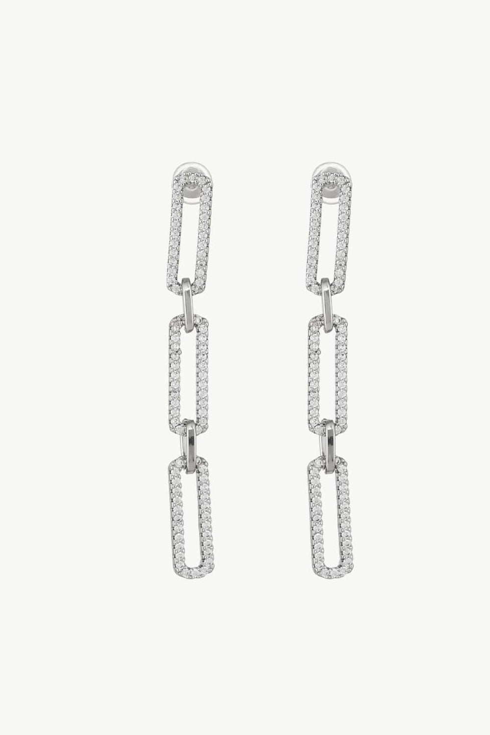 Sylvia Rhinestone Chunky Chain Drop Earrings