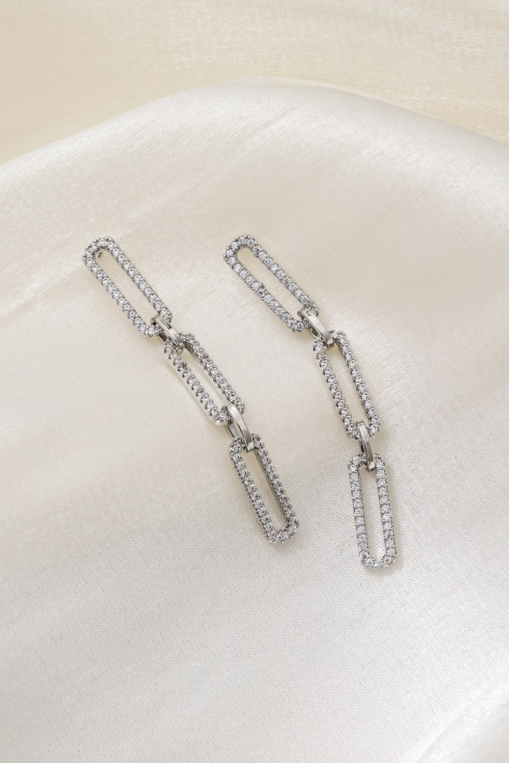 Sylvia Rhinestone Chunky Chain Drop Earrings